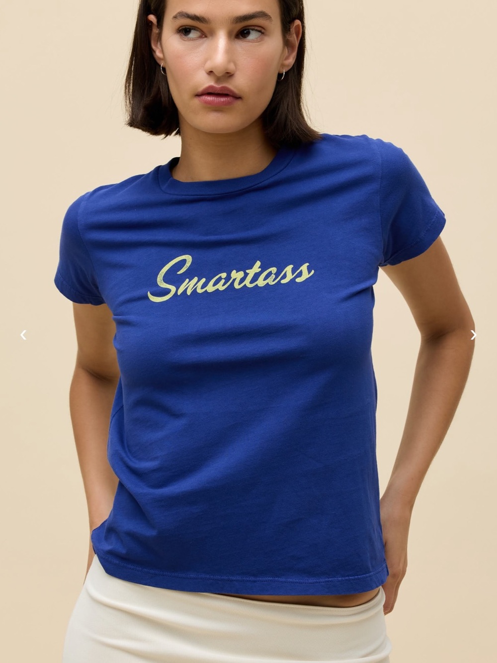 Daydreamer Royal Blue "Smartass" Script Tee